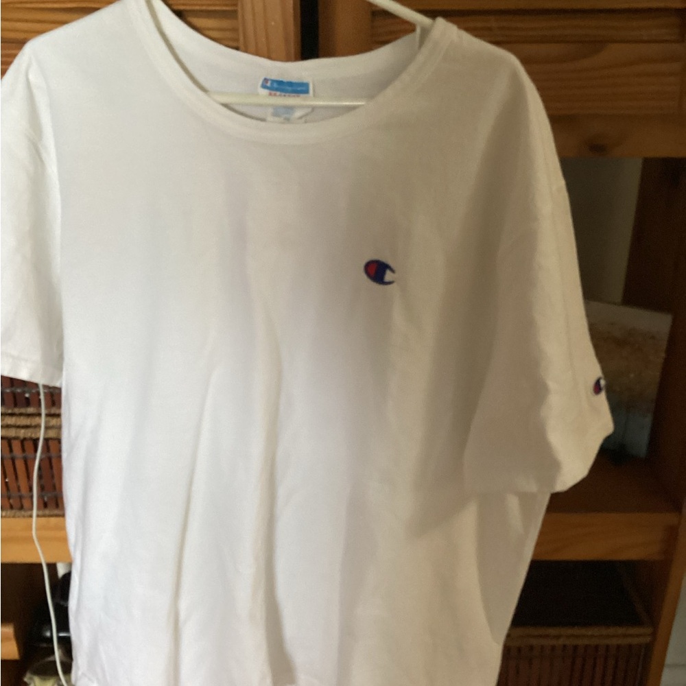 Champion White Tee with Logo